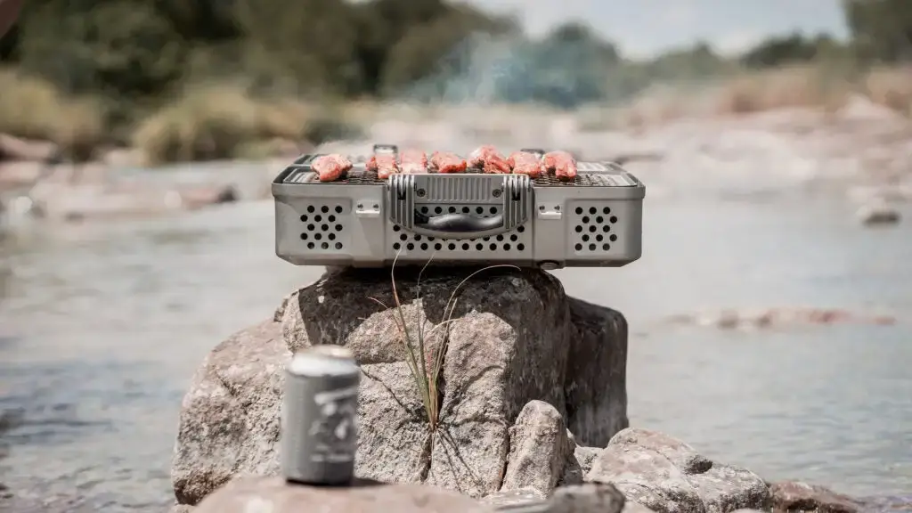 The portable 'Nomad' grill for adventures.